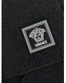 logo-patch wool scarf