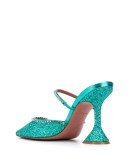 Gilda crystal-embellished glitter mules