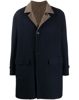 reversible single-breasted coat
