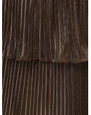 metallic tiered midi skirt