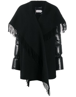 scarf wrapped padded coat