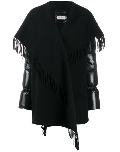 scarf wrapped padded coat