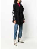 scarf wrapped padded coat