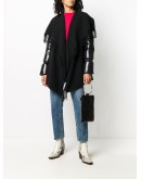 scarf wrapped padded coat