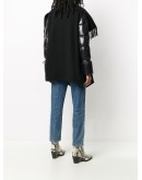 scarf wrapped padded coat