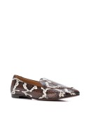 snakeskin-effect loafers