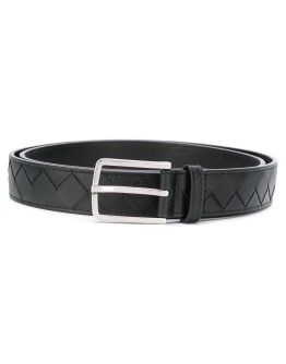 Intrecciato leather belt