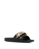 rhinestone-embellished logo slides