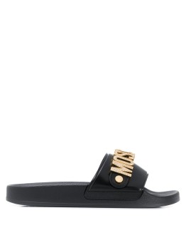 rhinestone-embellished logo slides