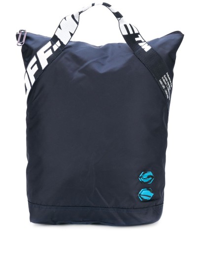 logo-strap backpack