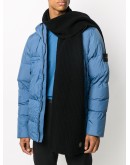 logo patch wool scarf
