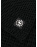 logo patch wool scarf