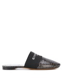 Bedford crocodile-effect flat mules