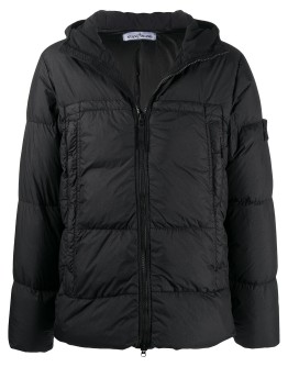 logo patch puffer jacket