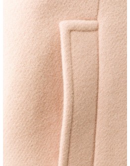 crop-sleeve panelled coat