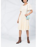 pleated jersey dress