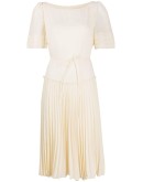 pleated jersey dress