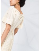 pleated jersey dress