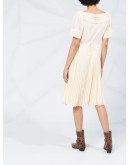 pleated jersey dress