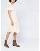 pleated jersey dress