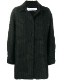woven textured short coat