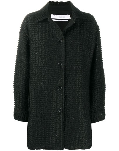 woven textured short coat