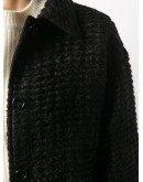 woven textured short coat