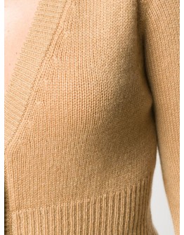 cashmere V-neck cropped cardigan