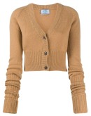 cashmere V-neck cropped cardigan