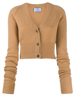 cashmere V-neck cropped cardigan