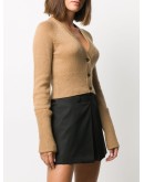 cashmere V-neck cropped cardigan