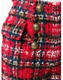 frayed check tweed shorts