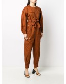 belted cotton jumpsuit