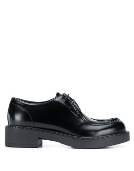 chunky-sole lace-up leather shoes