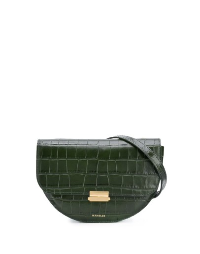 Anna crocodile-effect belt bag