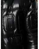 padded logo-detail coat