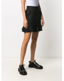 frilled hem high-waisted skirt