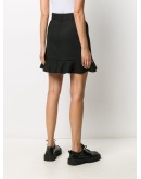 frilled hem high-waisted skirt