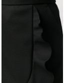 frilled hem high-waisted skirt