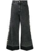 logo-stripe wide-leg jeans