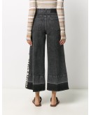logo-stripe wide-leg jeans