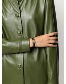 triangle-motif leather wrist strap