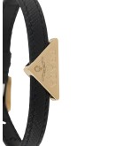 triangle-motif leather wrist strap