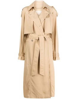tab shoulder trench coat