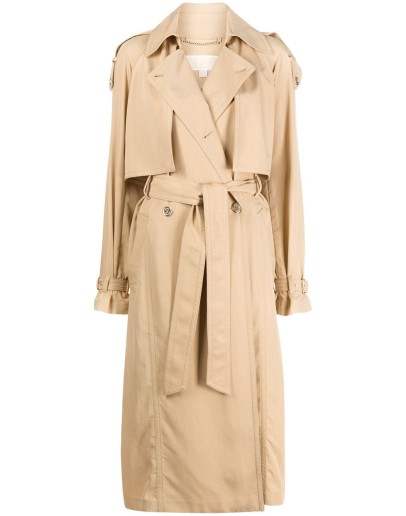 tab shoulder trench coat