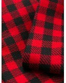 check-print double-breasted coat