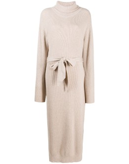 tie-waist knit dress