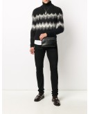 abstract-stripe knitted jumper