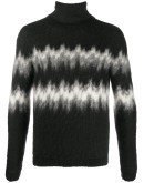 abstract-stripe knitted jumper