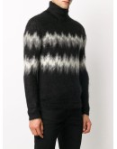 abstract-stripe knitted jumper